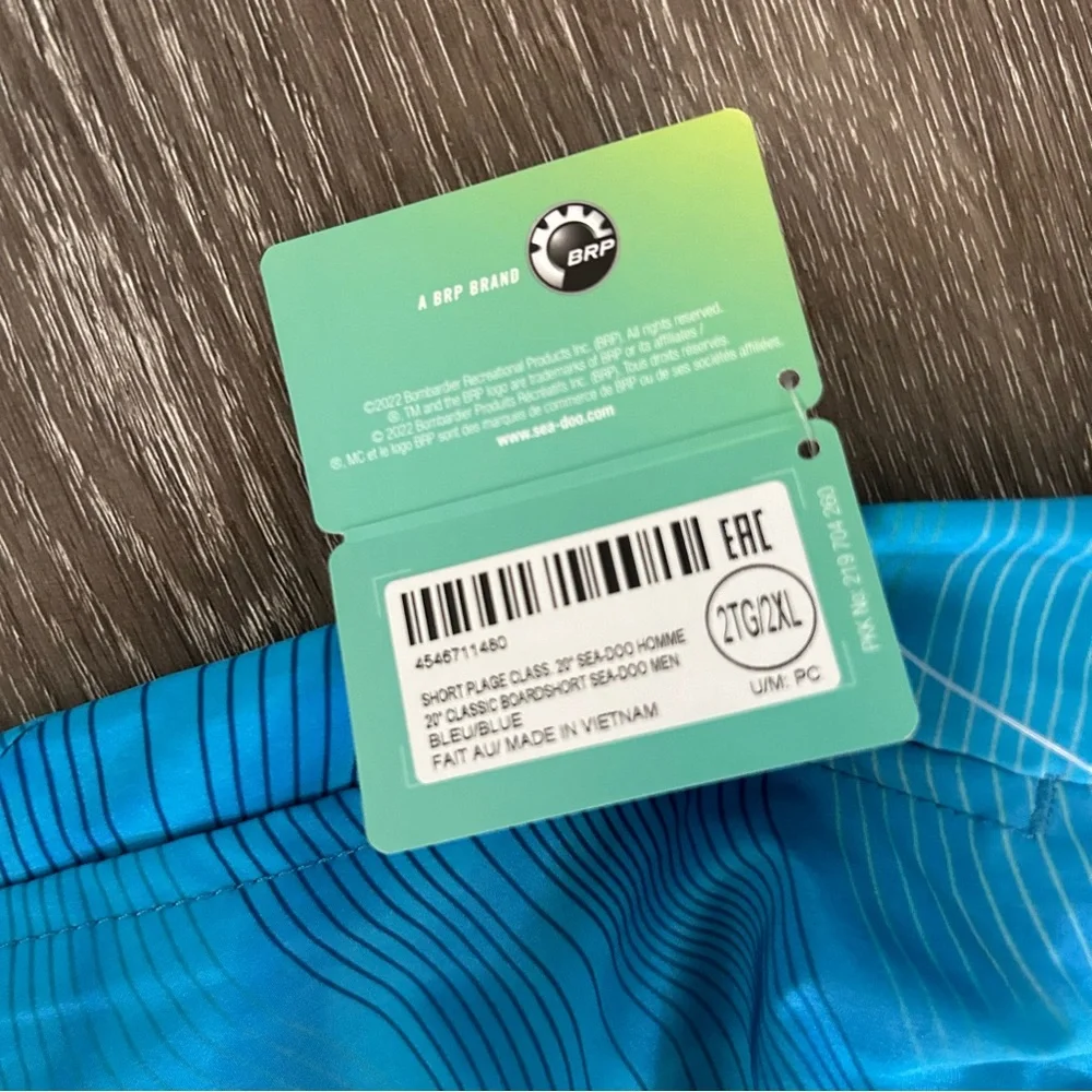 NWT Men’s 2XL‎ Sea-doo Blue 20” Classic Board Shorts